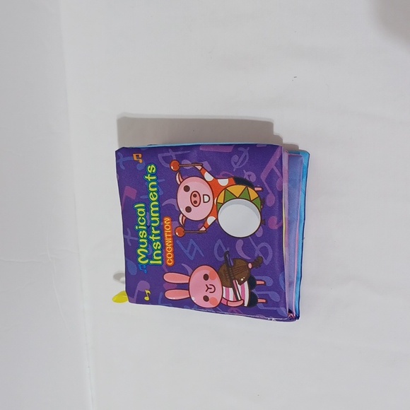 Cribmates Baby Fabric Books Set of 3 Unicorns, Animal, Musical Instruments - Picture 9 of 11